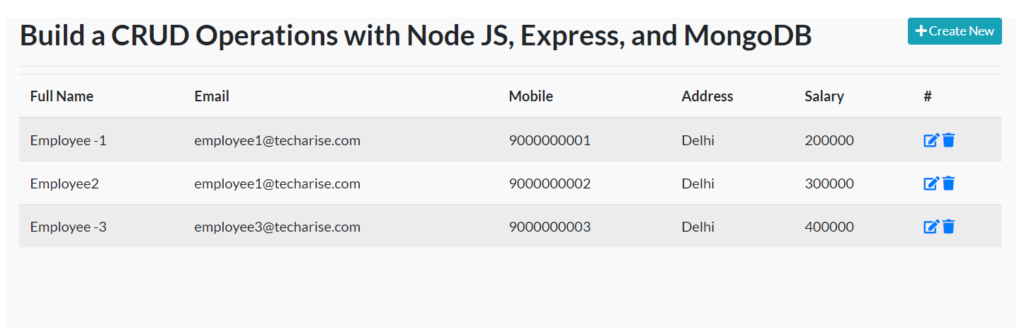 CRUD Operations With Node JS, Express & MongoDB | Tech Arise